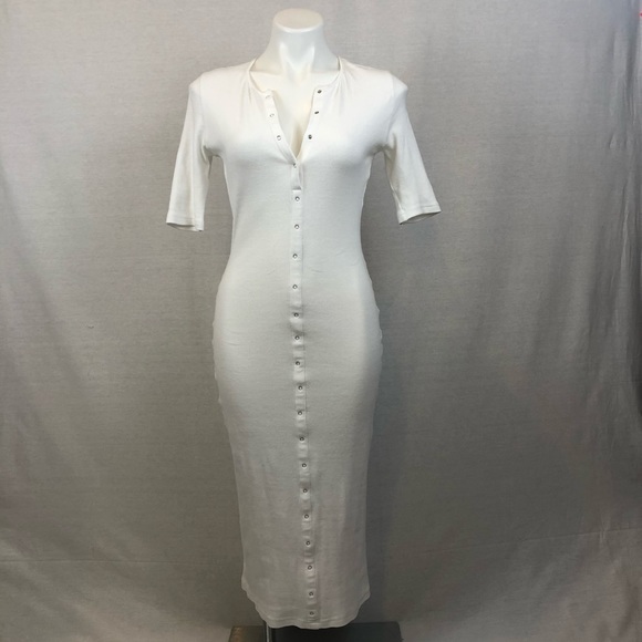 Dresses & Skirts - 1/4 Sleeve Ribbed Midi Bodycon Dress